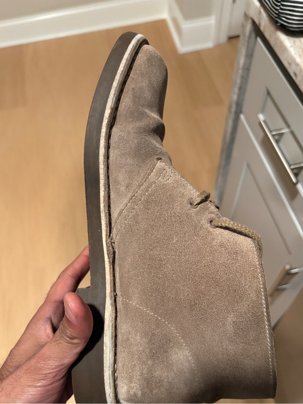Beige Suede Clark Desert Boot Size 7